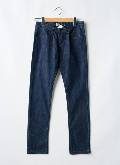Jeans coupe slim tissage brut taille ajustable bleu ROXY GIRL fille