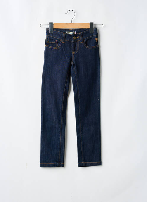 Jeans coupe slim tissage brut taille ajustable bleu ROXY GIRL fille