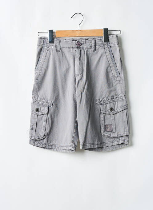 Bermuda tissage popeline taille ajustable gris QUIKSILVER garcon