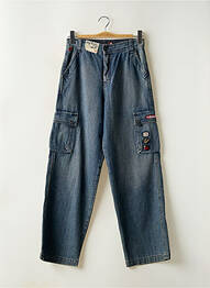 Jeans coupe droite stretch taille ajustable bleu QUIKSILVER garcon