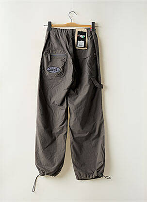 Pantalon droit fermeture zippée sous rabat pressionné taille ajustable gris QUIKSILVER garcon
