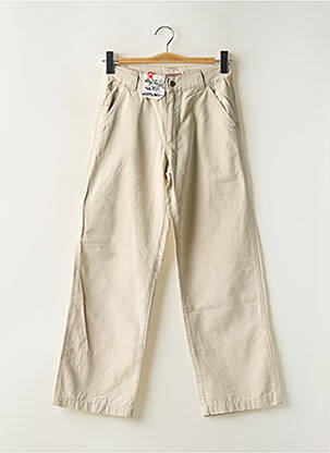Pantalon large fermeture zippée sous rabat boutonné taille ajustable beige QUIKSILVER garçon