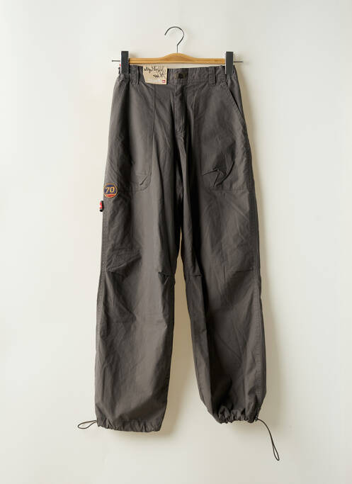 Pantalon droit fermeture zippée sous rabat pressionné taille ajustable gris QUIKSILVER garcon