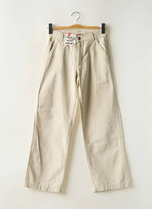 Pantalon large beige QUIKSILVER pour garçon