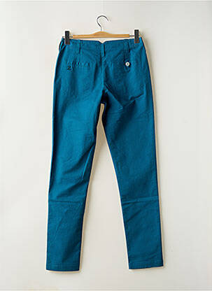 Pantalon chino tissage popeline taille normale bleu MOUSQUETON femme