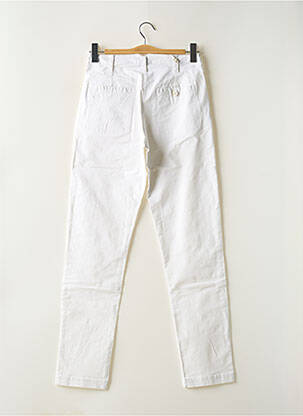 Pantalon chino tissage popeline taille normale blanc MOUSQUETON femme