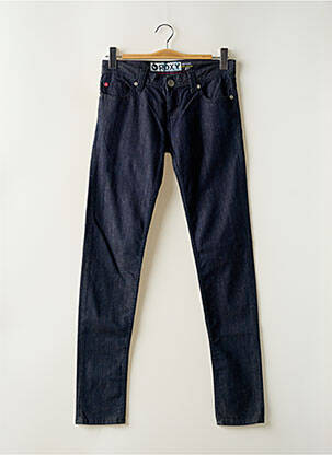 Pantalon slim tissage popeline taille normale bleu ROXY femme