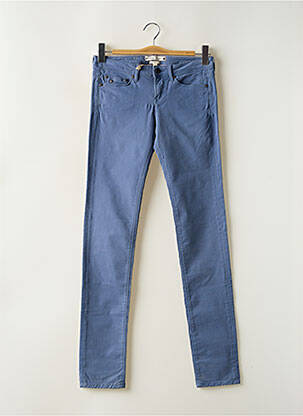 Pantalon slim tissage popeline taille normale bleu ROXY femme