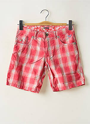 Short fermeture zippée sous rabat boutonné taille ajustable rouge ROXY fille