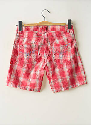 Short fermeture zippée sous rabat boutonné taille ajustable rouge ROXY fille