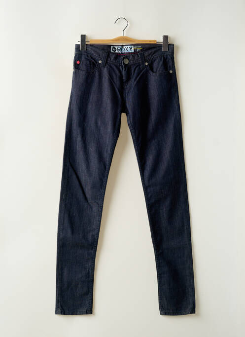 Pantalon slim tissage popeline taille normale bleu ROXY femme
