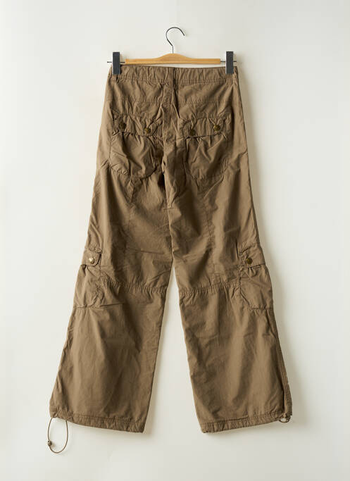 Pantalon large fermeture zippée sous rabat boutonné taille ajustable marron ROXY fille