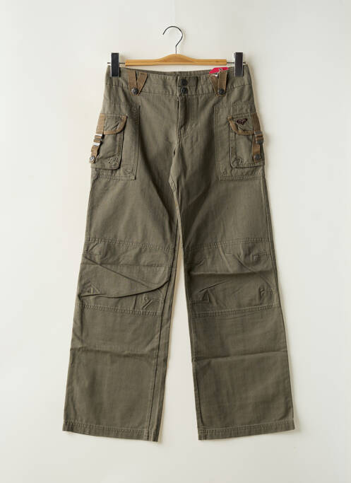 Pantalon large fermeture zippée sous rabat boutonné vert ROXY fille