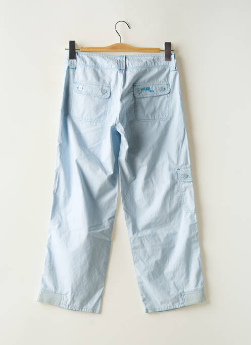 Pantalon droit fermeture zippée sous rabat boutonné bleu ROXY GIRL fille