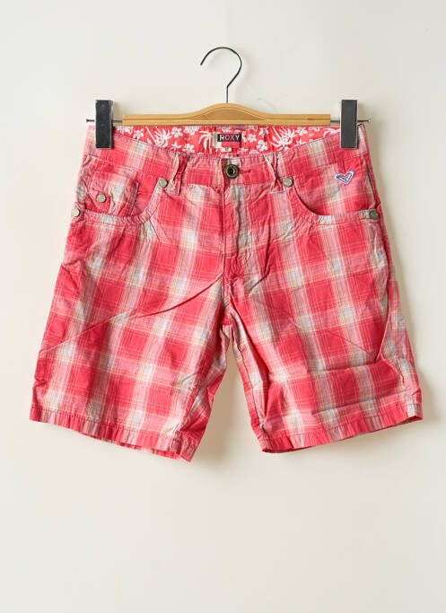 Short fermeture zippée sous rabat boutonné taille ajustable rouge ROXY fille