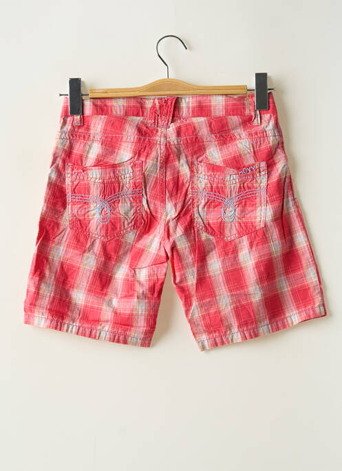 Short fermeture zippée sous rabat boutonné taille ajustable rouge ROXY fille