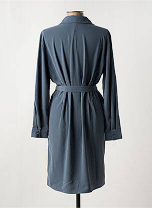 Robe mi-longue coupe fluide manches longues gris YAYA femme