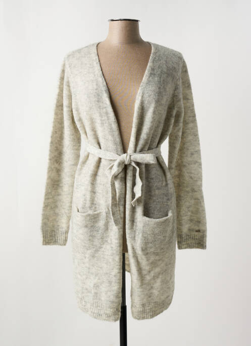 Gilet manches longues coupe cintrée gris CREAM femme