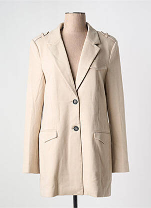 Manteau court poches sans capuche beige YAYA femme