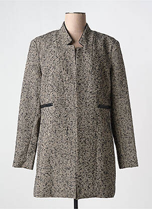 Manteau court poches sans capuche gris YAYA femme