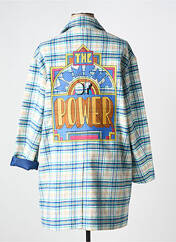 Manteau long bleu ME369 pour femme seconde vue