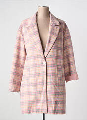 Manteau long rose ME369 pour femme seconde vue