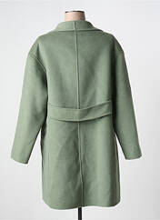 Manteau long vert INDI & COLD pour femme seconde vue