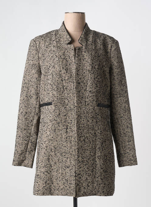 Manteau court gris YAYA pour femme