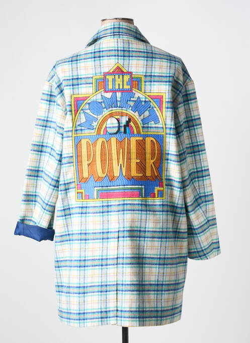 Manteau long bleu ME369 pour femme