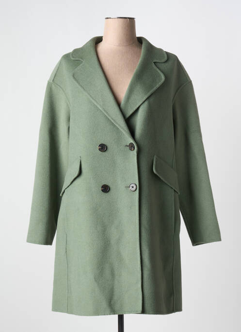 Manteau long vert INDI & COLD pour femme