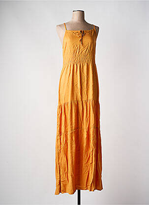 Robe longue manches bretelles ajustables fines bretelles jaune O'NEILL femme