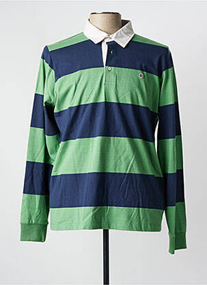 Polo manches longues manches longues vert SERGE BLANCO homme