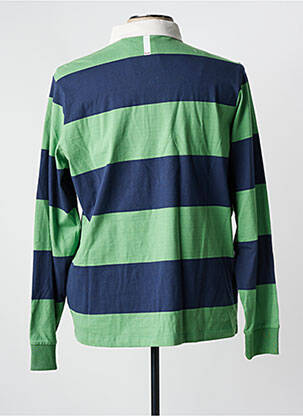 Polo manches longues manches longues vert SERGE BLANCO homme