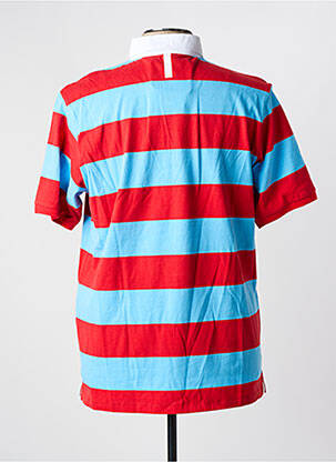 Polo imprimé rayures manches courtes rouge SERGE BLANCO homme