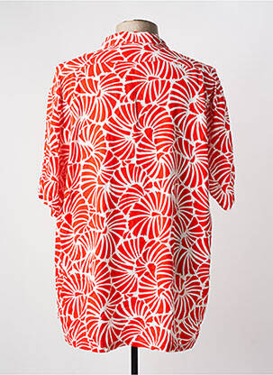 Chemise manches courtes imprimé fantaisie rouge SERGE BLANCO homme