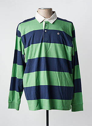 Polo manches longues manches longues vert SERGE BLANCO homme
