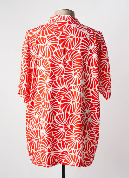 Chemise manches courtes imprimé fantaisie rouge SERGE BLANCO homme