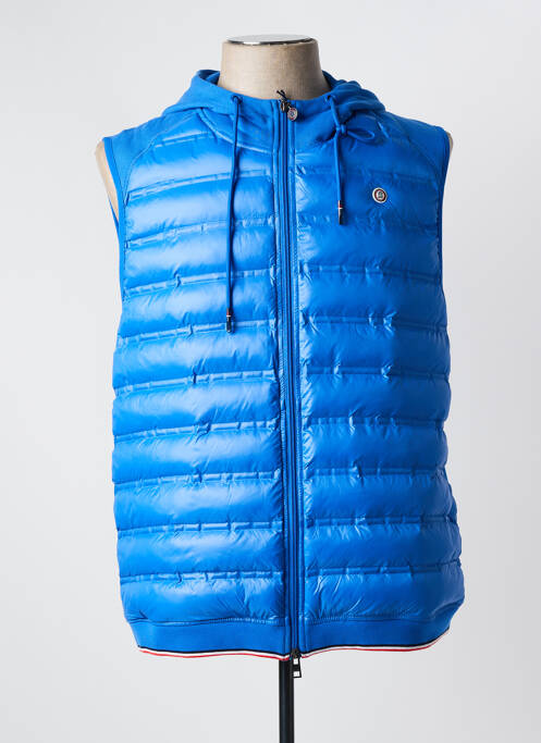 Veste casual coupe droite bleu SERGE BLANCO homme