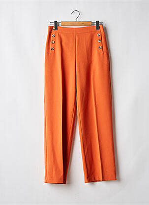 Pantalon droit poches orange ONLY femme