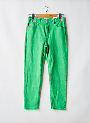Jeans coupe droite taille haute taille haute vert ONLY femme