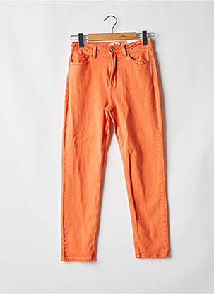 Jeans coupe droite taille haute taille haute orange ONLY femme
