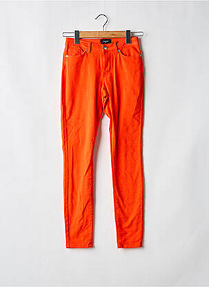 Pantalon droit stretch orange VERO MODA femme
