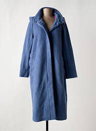 Manteau long a capuche a capuche bleu ZILCH femme