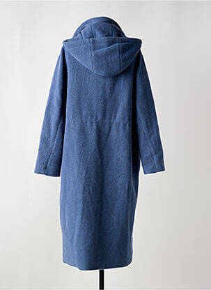 Manteau long a capuche a capuche bleu ZILCH femme