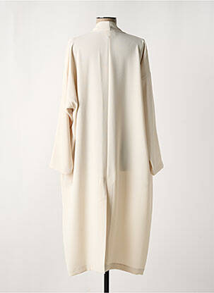 Manteau long poches sans capuche beige TOUPY femme