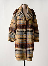 Manteau long coupe droite sans capuche beige SCOTCH & SODA femme