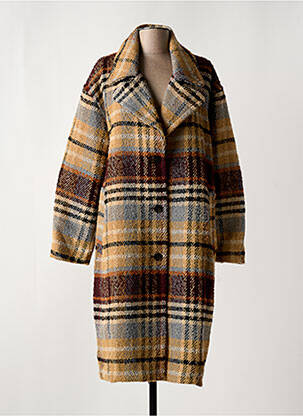 Manteau long coupe droite sans capuche beige SCOTCH & SODA femme