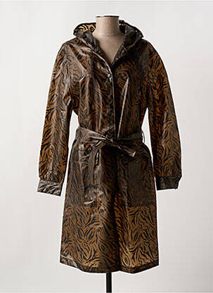 Imperméable manches longues a capuche marron CREAM femme