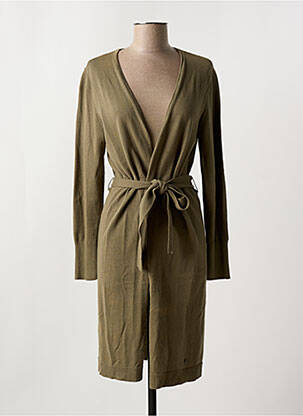 Gilet manches longues stretch vert CREAM femme