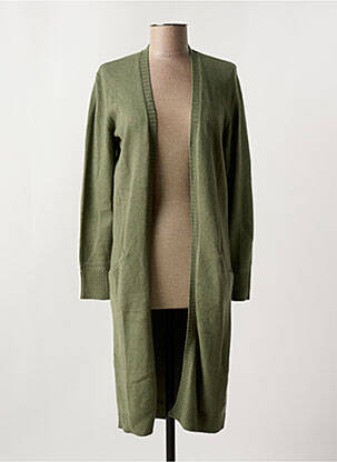Gilet manches longues stretch vert CREAM femme